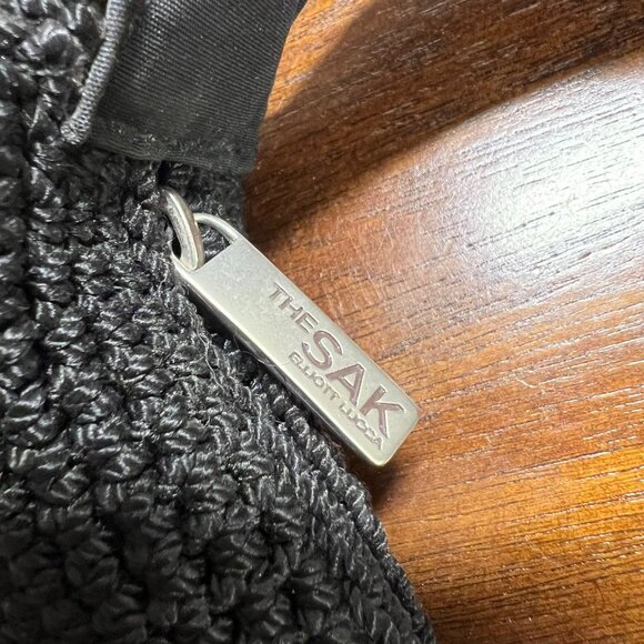 The Sak Elliot Luca Black Crochet Purse Y2K Minimalist Classic Basic - Picture 3 of 13